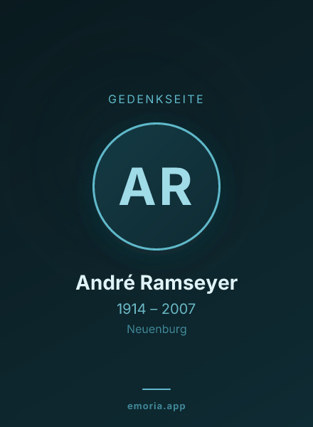 Gedenkportrait von André Ramseyer