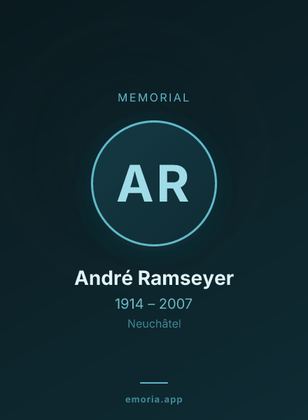 Memorial portrait of André Ramseyer
