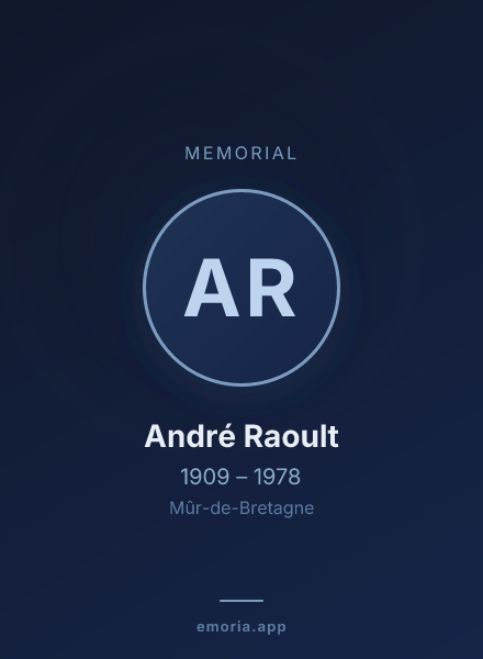 Memorial portrait of André Raoult