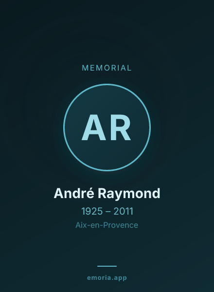 Memorial portrait of André Raymond