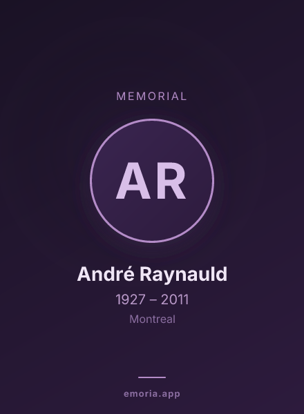 Memorial portrait of André Raynauld