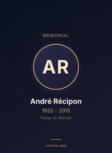 Memorial portrait of André Récipon