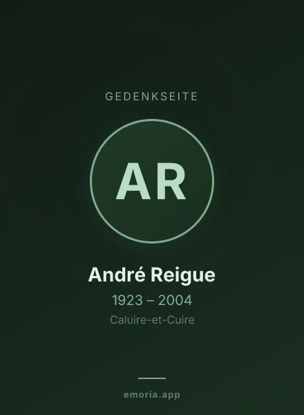 Gedenkportrait von André Reigue
