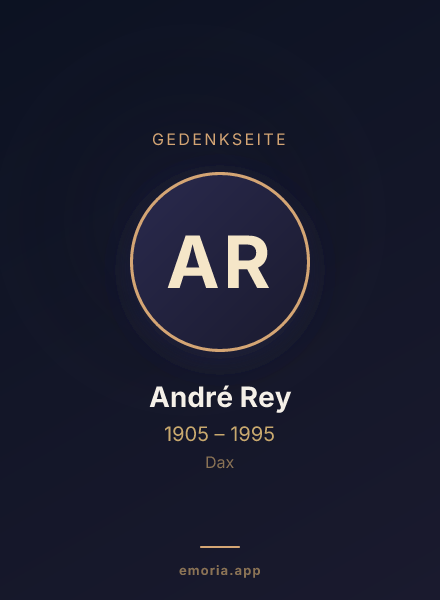 Gedenkportrait von André Rey