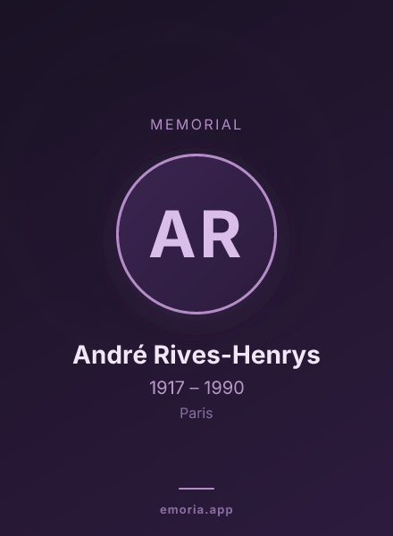 Memorial portrait of André Rives-Henrys