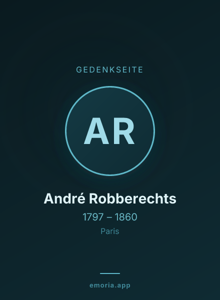 Gedenkportrait von André Robberechts