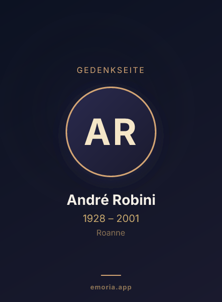Gedenkportrait von André Robini