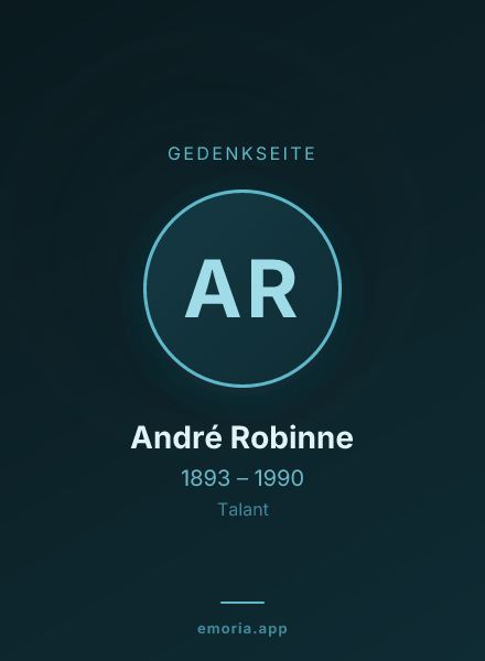 Gedenkportrait von André Robinne
