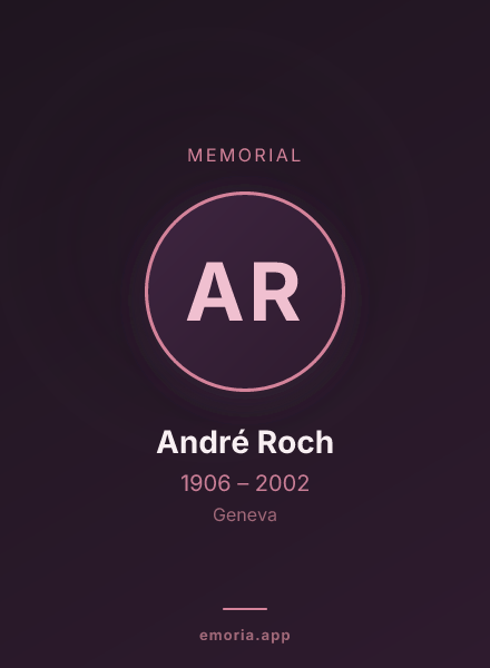 Memorial portrait of André Roch