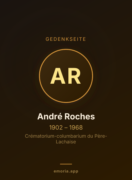 Gedenkportrait von André Roches
