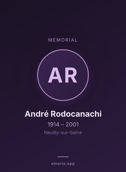 Memorial portrait of André Rodocanachi