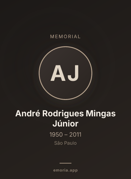 Memorial portrait of André Rodrigues Mingas Júnior