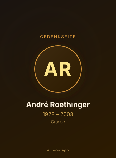 Gedenkportrait von André Roethinger