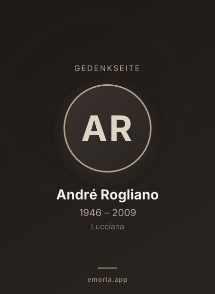 Gedenkportrait von André Rogliano