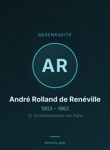 Gedenkportrait von André Rolland de Renéville