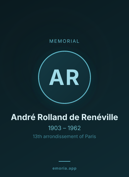 Memorial portrait of André Rolland de Renéville