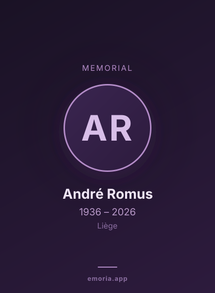 Memorial portrait of André Romus