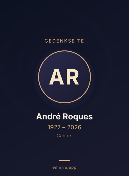 Gedenkportrait von André Roques