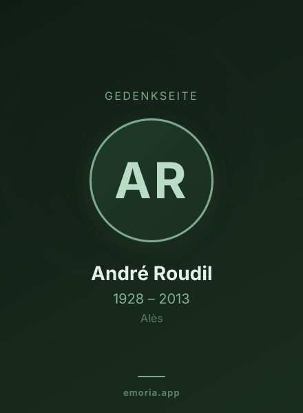 Gedenkportrait von André Roudil
