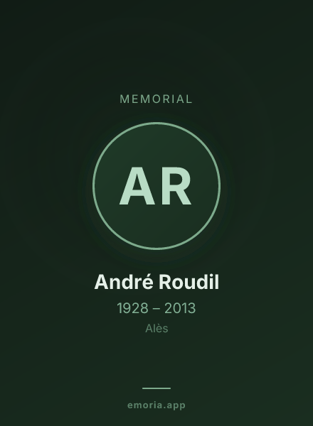 Memorial portrait of André Roudil
