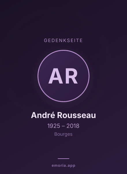 Gedenkportrait von André Rousseau