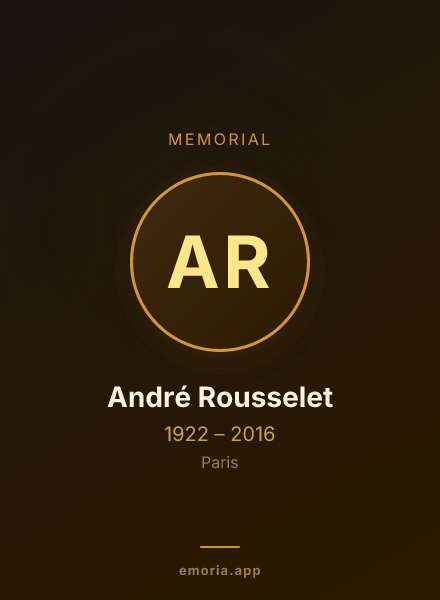 Memorial portrait of André Rousselet