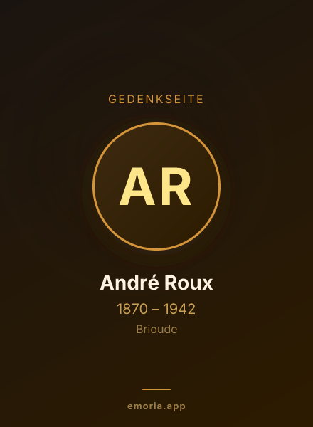 Gedenkportrait von André Roux