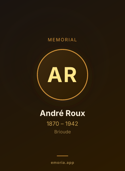 Memorial portrait of André Roux