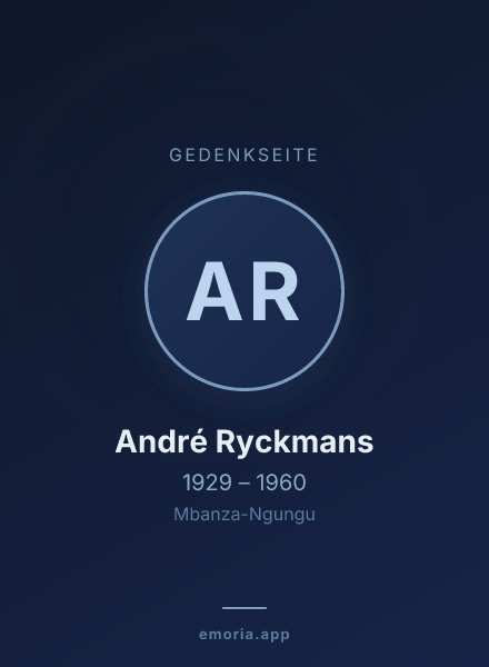 Gedenkportrait von André Ryckmans