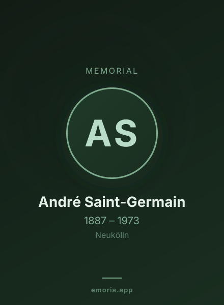 Memorial portrait of André Saint-Germain