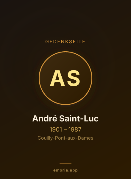 Gedenkportrait von André Saint-Luc