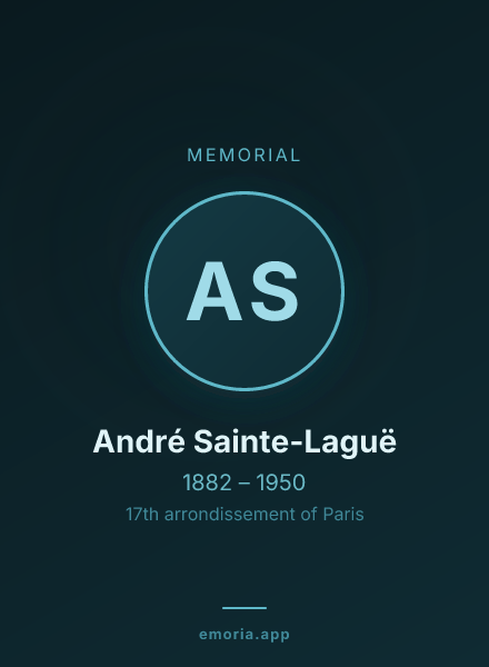 Memorial portrait of André Sainte-Laguë
