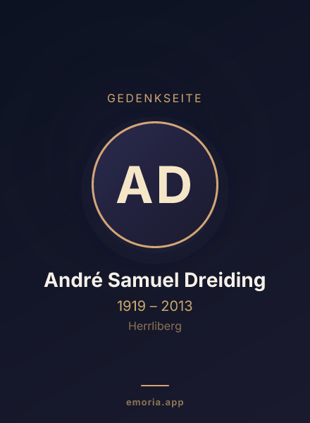 Gedenkportrait von André Samuel Dreiding