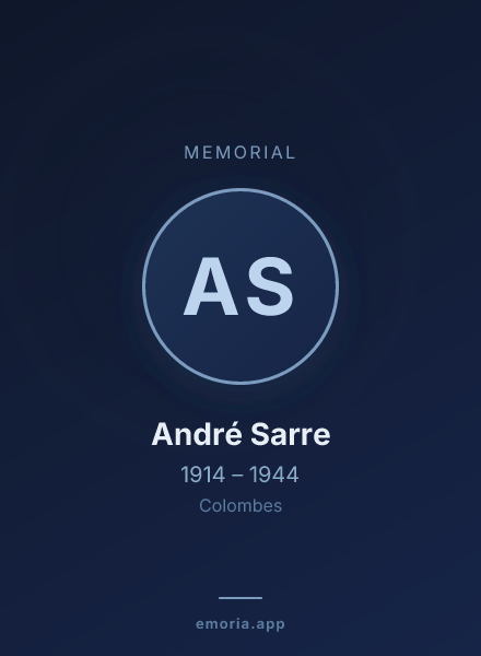 Memorial portrait of André Sarre