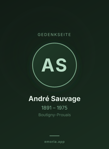 Gedenkportrait von André Sauvage