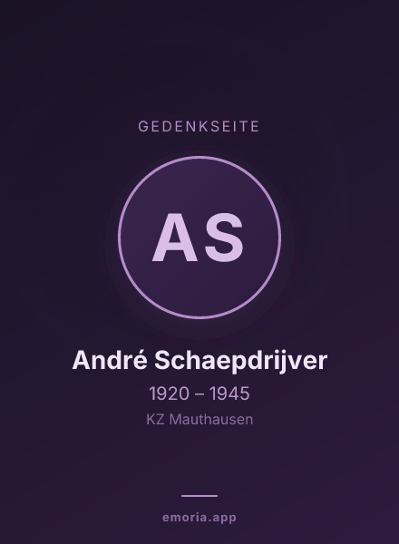 Gedenkportrait von André Schaepdrijver