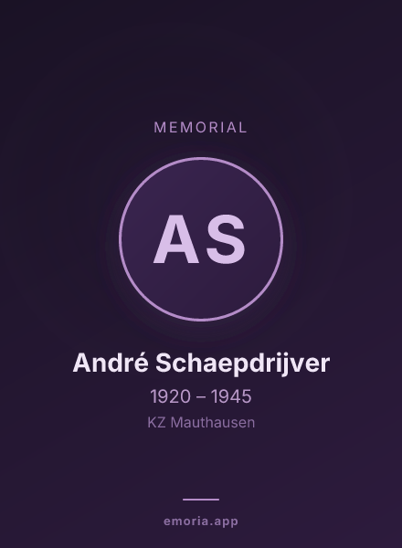 Memorial portrait of André Schaepdrijver