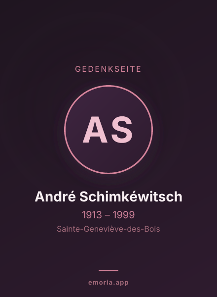 Gedenkportrait von André Schimkéwitsch