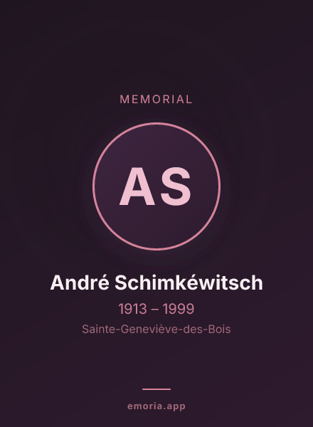 Memorial portrait of André Schimkéwitsch