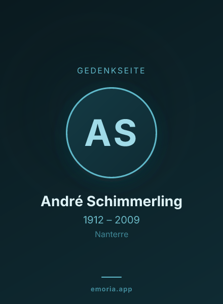 Gedenkportrait von André Schimmerling