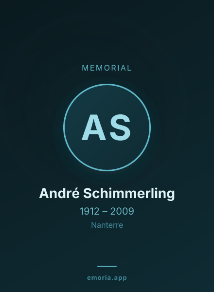 Memorial portrait of André Schimmerling