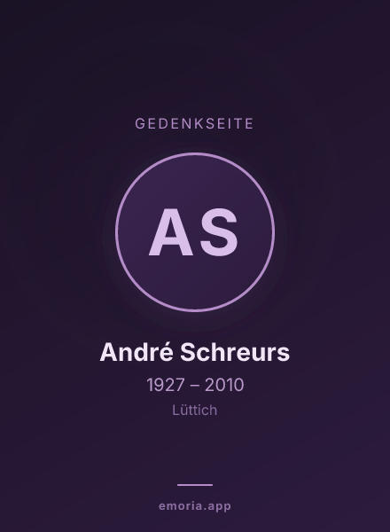 Gedenkportrait von André Schreurs