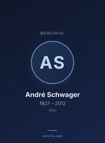 Memorial portrait of André Schwager