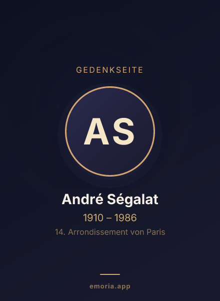 Gedenkportrait von André Ségalat