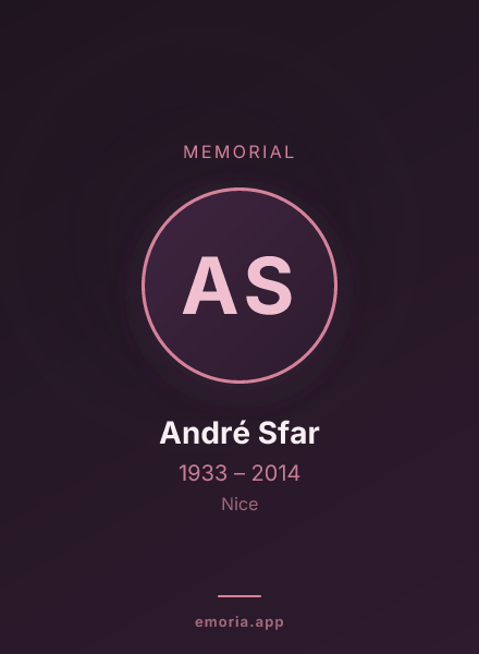 Memorial portrait of André Sfar