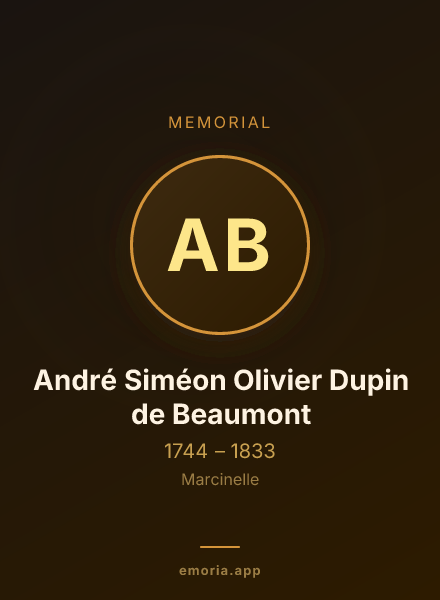 Memorial portrait of André Siméon Olivier Dupin de Beaumont