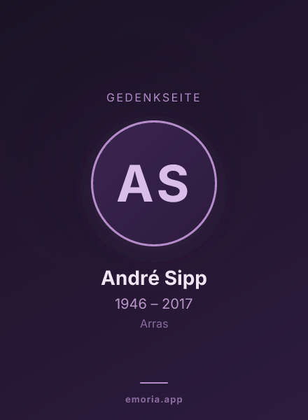 Gedenkportrait von André Sipp