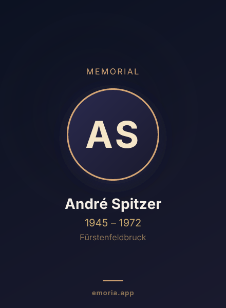 Memorial portrait of André Spitzer