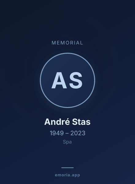 Memorial portrait of André Stas