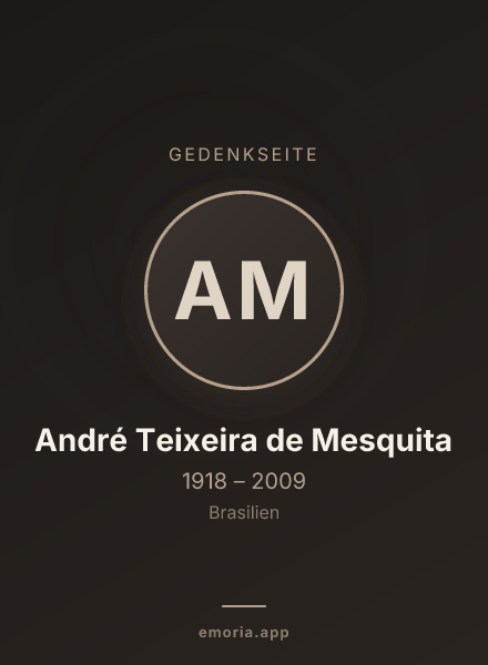 Gedenkportrait von André Teixeira de Mesquita
